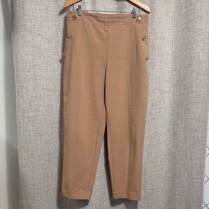 Zara Tan High-Waisted Pants